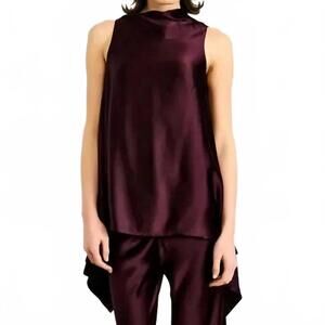 NEW LINE AND DOT petrea sleeveless top in aubergine